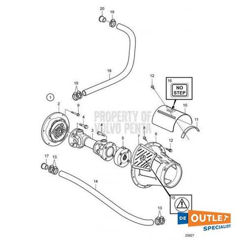 Bieden: Volvo Penta aandrijfas/propellershaft, Watersport en Boten, Bootonderdelen, Ophalen of Verzenden