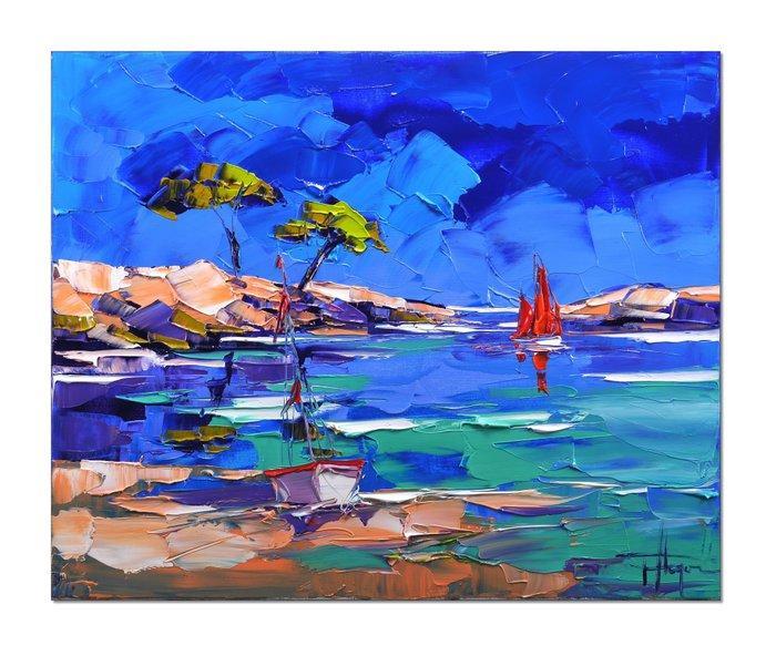 Olivier Pfleger - Mandrafina  Côte dAzur, Antiquités & Art, Art | Peinture | Moderne