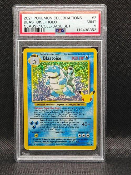Pokémon - 1 Graded card - Pokémon - PSA 9 Mint Blastoise, Hobby en Vrije tijd, Verzamelkaartspellen | Pokémon