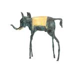 sculptuur, Surrealatische olifant - 28 cm - Brons