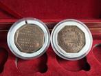 Frankrijk. Lotto di 2 gettoni commemorativi in Argento