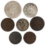 Allemagne. Lot with 7x Coins ( ½ Mark, 1 Mark, 1 Pfenning,