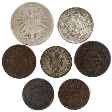 Allemagne. Lot with 7x Coins ( ½ Mark, 1 Mark, 1 Pfenning,