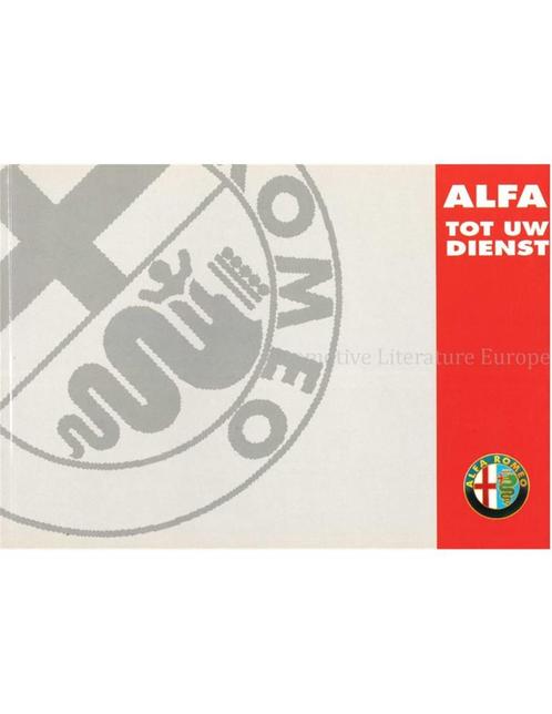 1996 ALFA ROMEO ONDERHOUDSBOEKJE NEDERLANDS, Auto diversen, Handleidingen en Instructieboekjes