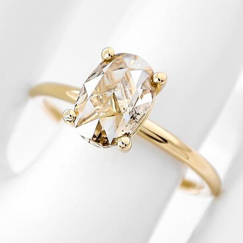 Zonder Minimumprijs - Ring - 14 karaat Geel goud -  1.01ct., Handtassen en Accessoires, Ringen