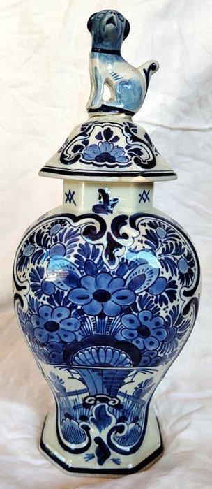 De Porceleyne Fles, Delft - dekselvaas (2) - Aardewerk - De, Antiek en Kunst, Antiek | Glaswerk en Kristal