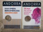 Andorre. 2 Euro 2020 BU (2 verschillende) in Coincards