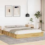 vidaXL Bedframe zonder matras 160x200 cm massief hout eiken, Huis en Inrichting, Slaapkamer | Bedden, Verzenden, Nieuw