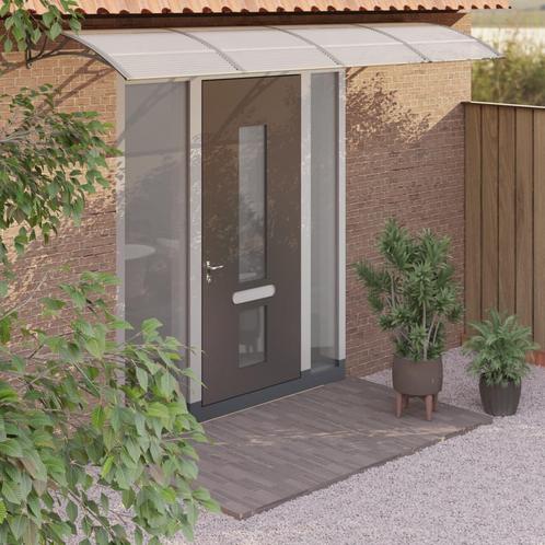 vidaXL Deurluifel 400x75 cm polycarbonaat grijs en, Jardin & Terrasse, Protection solaire, Envoi
