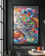 Ksavera - Cubism A1352 - abstract painting on XXL canvas, Antiek en Kunst