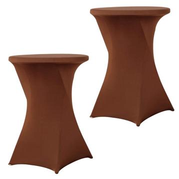 Set Van 2 Stuks! Donkerbruine 80 CM Alora Tafelrok Voor