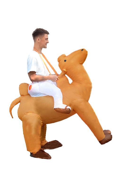 KIMU® Opblaas Kostuum Kinderen Zittend Op Kameel 122 128 134, Kinderen en Baby's, Carnavalskleding en Verkleedspullen, Nieuw, Ophalen of Verzenden