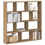vidaXL Wandschap kubus 12 vakken bewerkt hout artisanaal, Huis en Inrichting, Verzenden, Nieuw