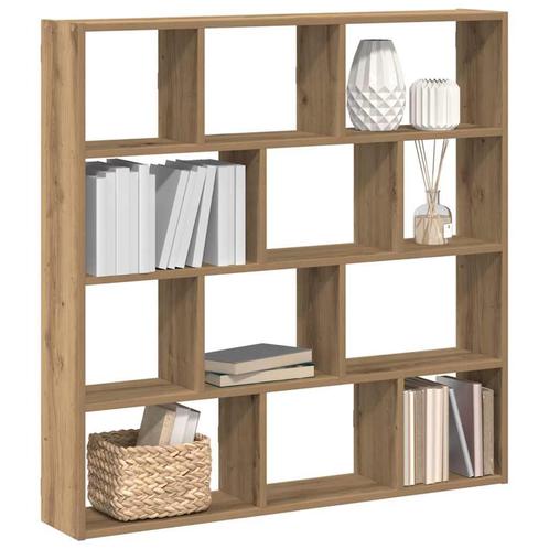 vidaXL Wandschap kubus 12 vakken bewerkt hout artisanaal, Huis en Inrichting, Kasten | Wandmeubels, Nieuw, Verzenden