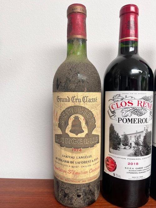 1974 Château l’Angelus & 2018 Clos Rene, Pomerol & 2019, Verzamelen, Wijnen