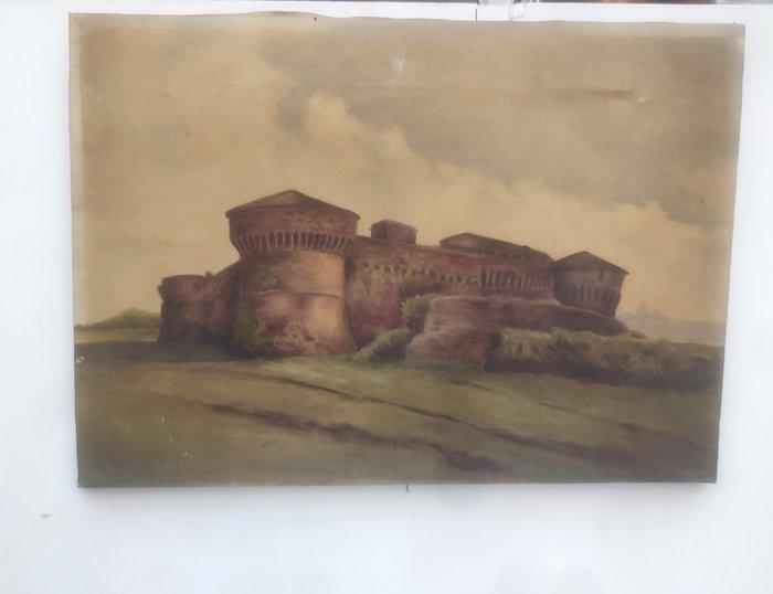 Scuola italiana (XX), firmato F. Deserti - Paesaggio, Antiek en Kunst, Kunst | Schilderijen | Klassiek