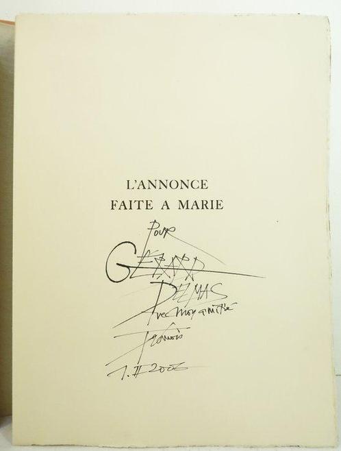 Signé ; Pierre-Yves Trémois / Paul Claudel - LAnnonce, Antiek en Kunst, Antiek | Boeken en Manuscripten