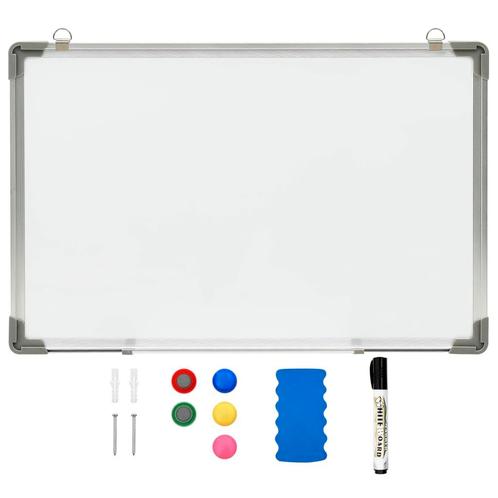 vidaXL Whiteboard magnetisch 50x35 cm staal wit, Articles professionnels, Aménagement de Bureau & Magasin | Fournitures de bureau