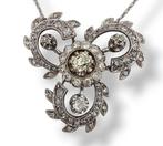 Halsketting - 18 karaat Witgoud, Antiek 18K witgouden, Handtassen en Accessoires, Kettingen, Nieuw