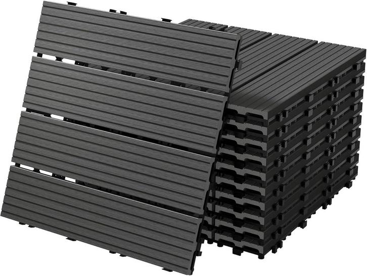 Terrastegels - Vlondertegels - Kunststof - 30x30 cm - 11 stu, Huis en Inrichting, Woonaccessoires | Overige, Nieuw, Verzenden