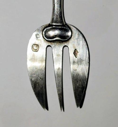 Oestervork - .950 zilver, Antiek en Kunst, Antiek | Zilver en Goud