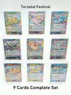 Pokémon - 9 Complete Set - 9 Cards Terastal Festival Glaceon, Hobby en Vrije tijd, Nieuw