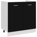 vidaXL Wastafelonderkast Lyon 80x46x81,5 cm bewerkt hout, Huis en Inrichting, Verzenden, Nieuw