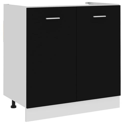 vidaXL Wastafelonderkast Lyon 80x46x81,5 cm bewerkt hout, Huis en Inrichting, Kasten | Overige, Nieuw, Verzenden