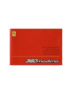 2002 FERRARI 360 MODENA INSTRUCTIEBOEKJE 1770/02, Ophalen of Verzenden