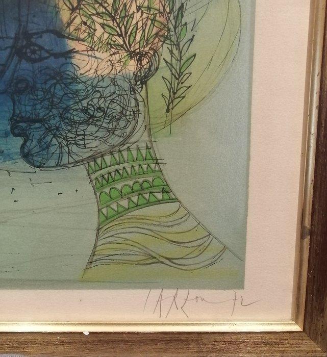 Jean Carzou (1907–2000) - Paysage urbain et port imaginaire, Antiquités & Art, Antiquités | Autres Antiquités