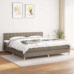 vidaXL Sommier à lattes de lit avec matelas Taupe, Maison & Meubles, Verzenden, Neuf