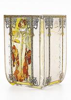 Goebel Marked Glass Vase - Mucha Decor 1990-2000 - Vase -, Antiek en Kunst, Antiek | Glaswerk en Kristal