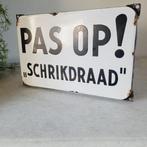 Pas Op! Schrikdraad, Langcat Bussum, 1950 - Reclamebord -