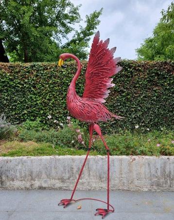 Statuette, Flamingo - 130 cm - Fer, Métal