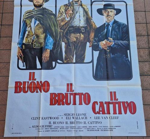 RENATO CASARO - ORIGINAL POSTER THE GOOD, THE BAD AND THE, Verzamelen, Film en Tv