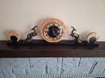 Horloge et parure de cheminée - Ucra - Laiton, Marbre,, Antiquités & Art