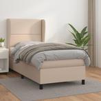 vidaXL Boxspring met matras kunstleer cappuccinokleurig, Huis en Inrichting, Slaapkamer | Bedden, Verzenden, Nieuw