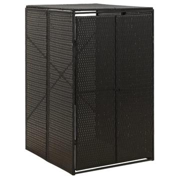 vidaXL Containerberging enkel 70x80x117 cm poly rattan zwart, Verzenden