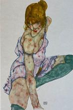 Egon Schiele (1890-1918), after - Mädchen mit grünen