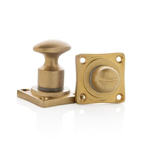 WC Slot Draaiknop messing getrommeld, Doe-het-zelf en Bouw, Hang- en Sluitwerk, Slot, Nieuw, Koper of Messing, Ophalen of Verzenden