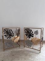 Bijzettafel - Spiegelglas - Set van twee salontafels van