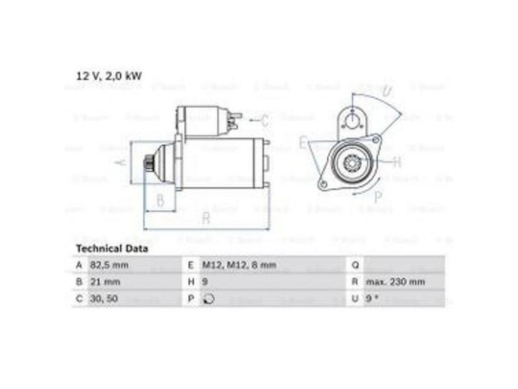 Bosch 0 986 018 380 - Startmotor - Hoge kwaliteit en, Auto diversen, Overige Auto diversen, Verzenden