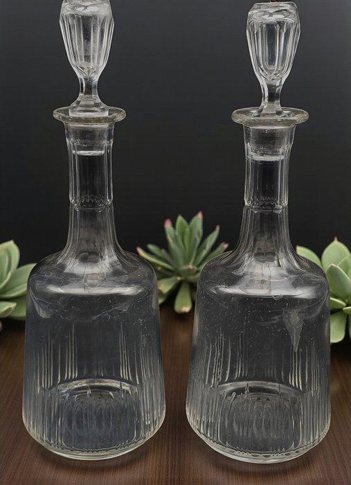 Cristalleria francese - Fles (2) - Jeu dOrgue - Kristal, Antiek en Kunst, Curiosa en Brocante