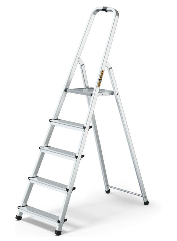 2dekans | Drabest 3-delige aluminium ladder PRO 3x11 treden, Doe-het-zelf en Bouw, Ladders en Trappen, Ophalen of Verzenden