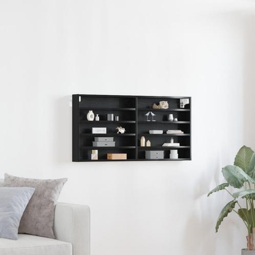 vidaXL Wandkast Zwart Eiken Geengineerd Hout, Huis en Inrichting, Kasten | Wandmeubels, Nieuw, Verzenden