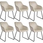 tectake Eetkamerstoel Jeane, fluweellook, sledeonderstel - F, Verzenden