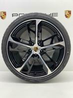 Porsche Taycan ORIGINELE 21 Cross zwart/alu velgenset NIEUW, Auto-onderdelen, Ophalen, Banden en Velgen, Nieuw, 21 inch