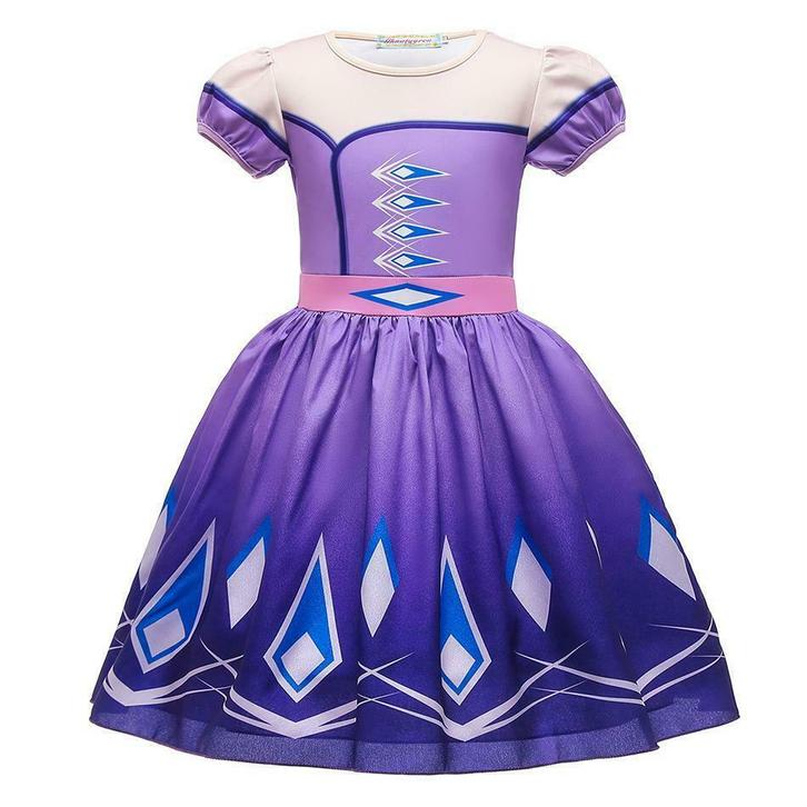 Prinsessenjurk - Prinses Elsa - Paarse zomerjurk - Kleedje, Kinderen en Baby's, Carnavalskleding en Verkleedspullen, Verzenden