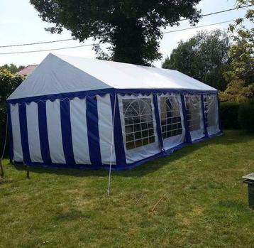Partytenten (3x6 m / 4x8 m) en ander feestmateriaal te huur beschikbaar voor biedingen