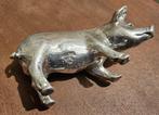 Miniatuur beeldje - Zilveren varken - .925 zilver, Antiek en Kunst